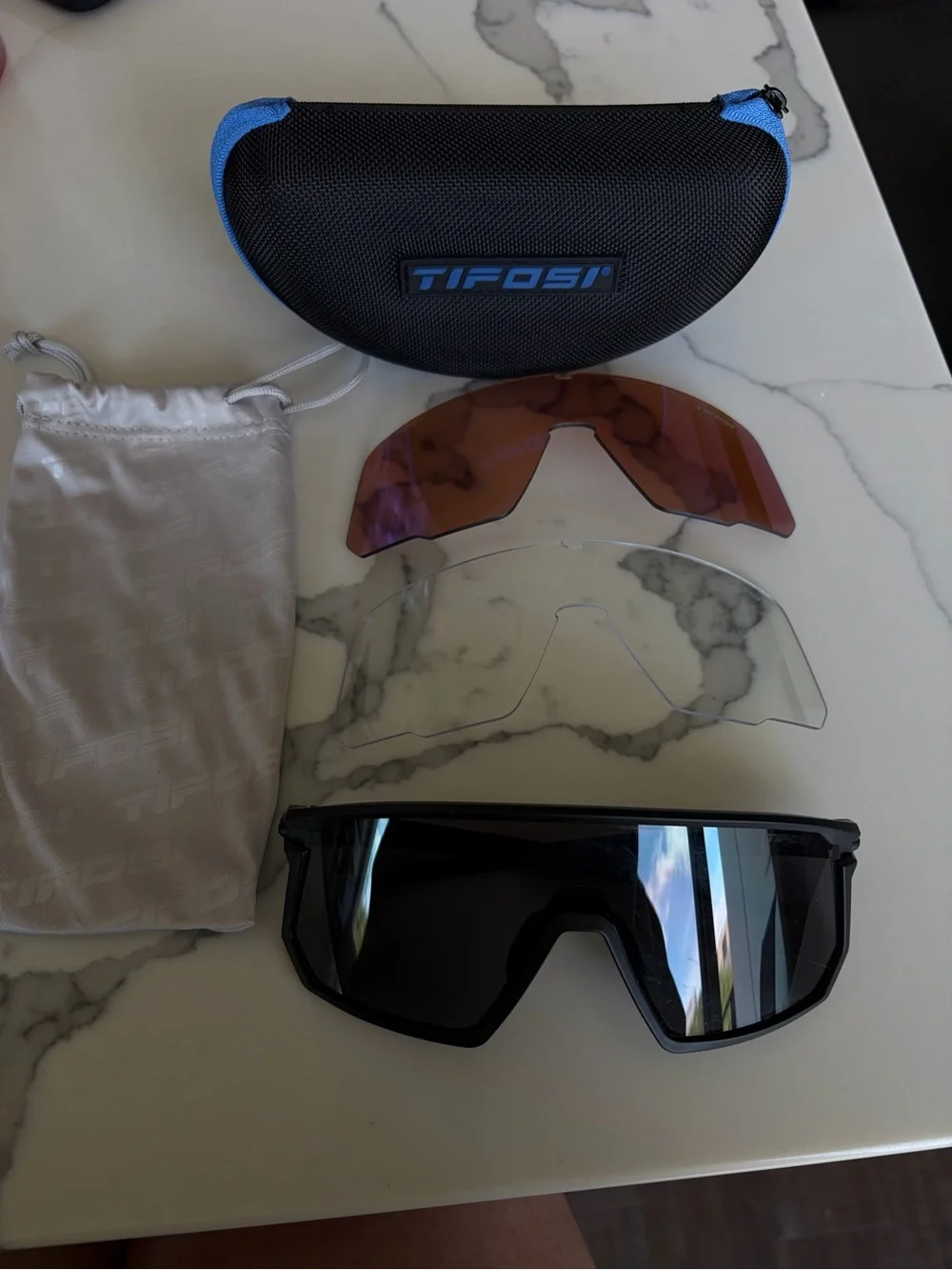 Tifosi Moab Black Sport Sunglasses with Interchangeable Lenses